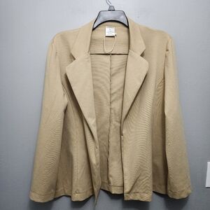 Serra women's open front blazer cardigan size XL tan new without tags